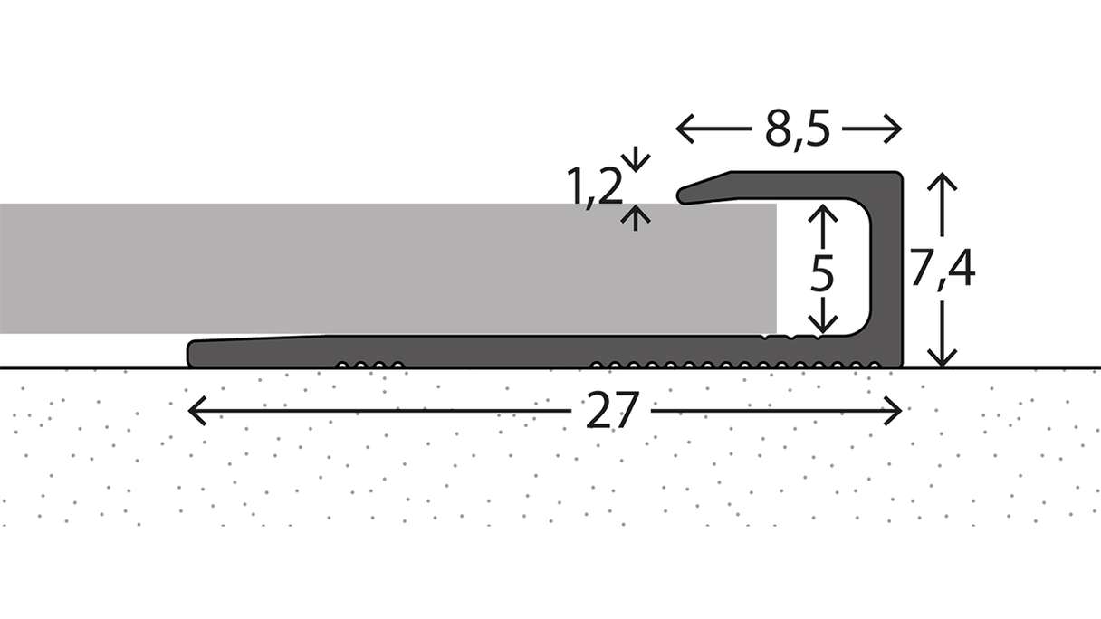 planeo Profilé de finition 341 - 270 cm