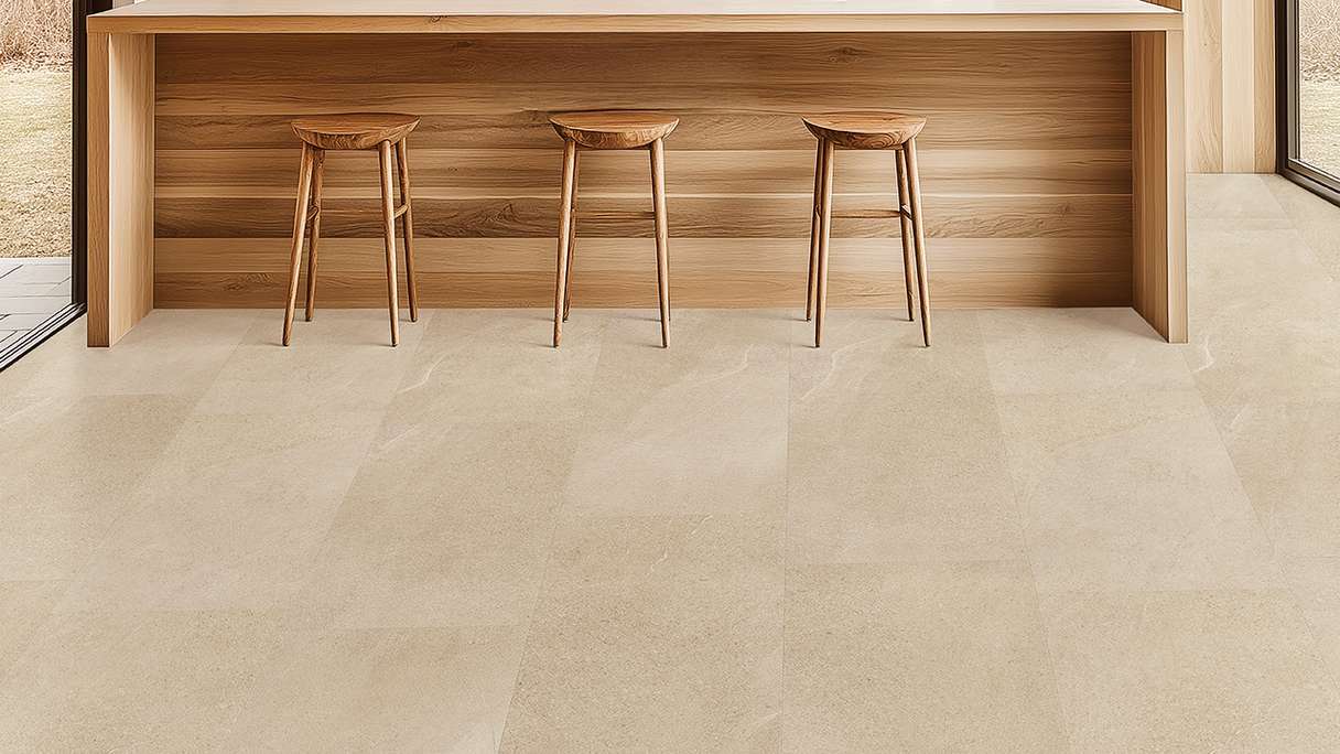 Gerflor Vinyle à clic Rigide - Création 40 Clic Acoustique Curton Stone Clear | Isolation phonique intégrée (61321603)