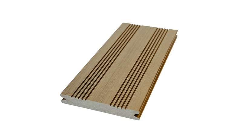 Lame de terrasse Planeo SolidWood en WPC - Brun terre 4,20 m, style français / structure 3D