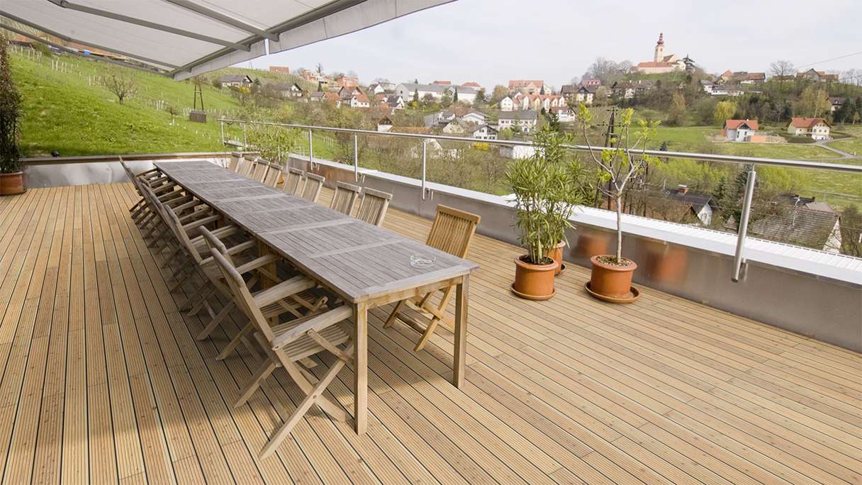 TerraWood Terrasse en bois - Mélèze canadien - rainuré / cannelé