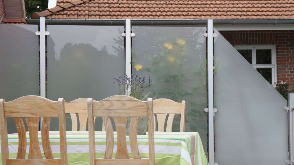 planeo Gardence Flair - Brise vue Verre Vertical Satiné 90 x 180 cm