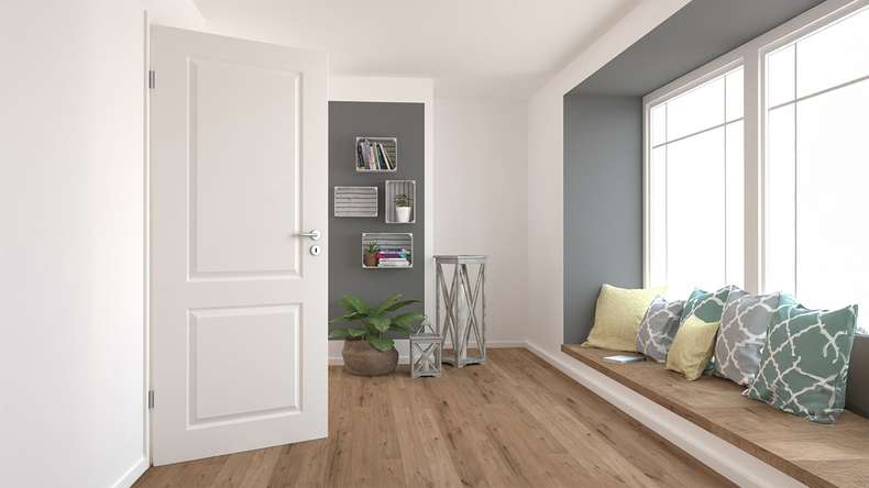 planeo Porte intérieure de style maison de campagne VELA Casa 2F laque blanche 9010 chant arrondi | laquée - 1985 x 610|735|860|985 mm