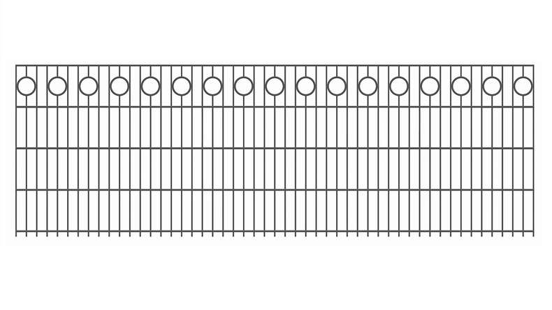 planeo Clôture décorative à double barre Halo 6/6/6 RAL 7016 anthracite