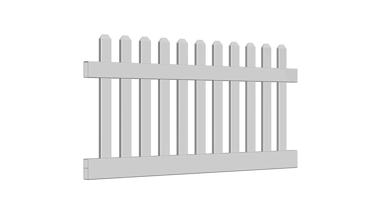 planeo Privara - PVC Clôture de jardin à emboîter Blanc - Résistant aux UV | 180 x 80 cm