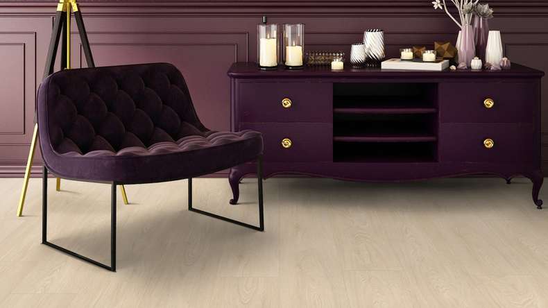 Gerflor Sol PVC clipsable - Virtuo 55 Rigid Acoustic EIR Blomma Cream | isolation phonique intégrée (39061463)