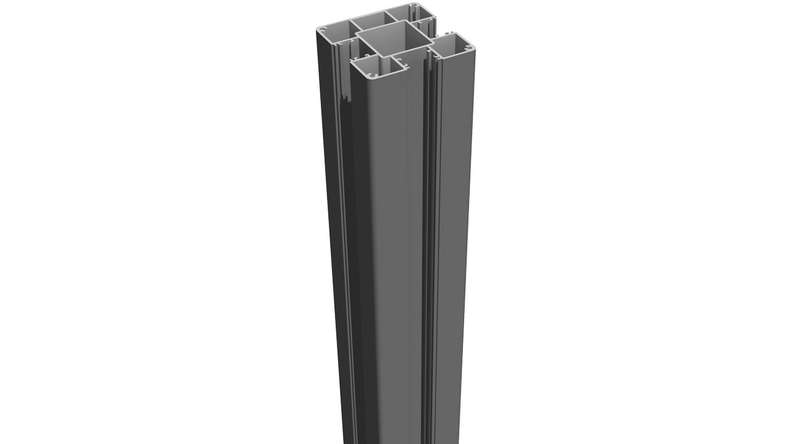 planeo Gardence Metallic - Poteau en aluminium gris Anthracite