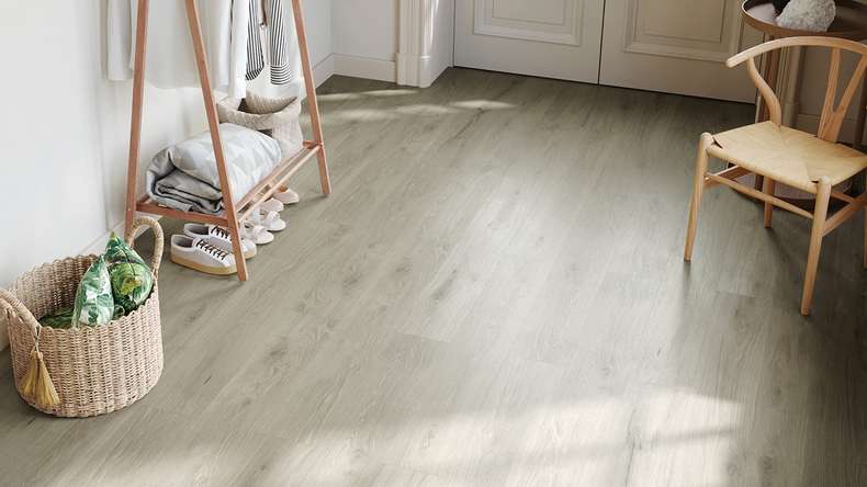 planeo Vinyle à coller - Objet Woodline Chêne gris clair | Grain synchronisé (PLDD2570-EHE)