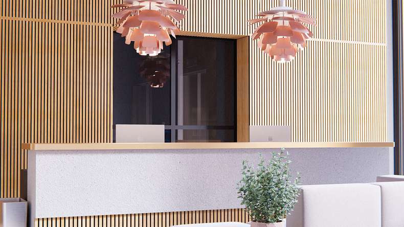 planeo Panneaux acoustiques - chêne naturel 2480 x 600x 21.5 mm | ignifugé