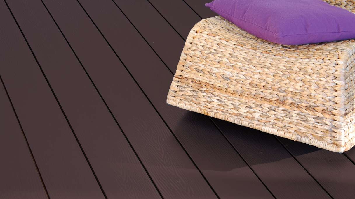 planeo terrasse composite - lame massive brun chocolat 5,40m - strié