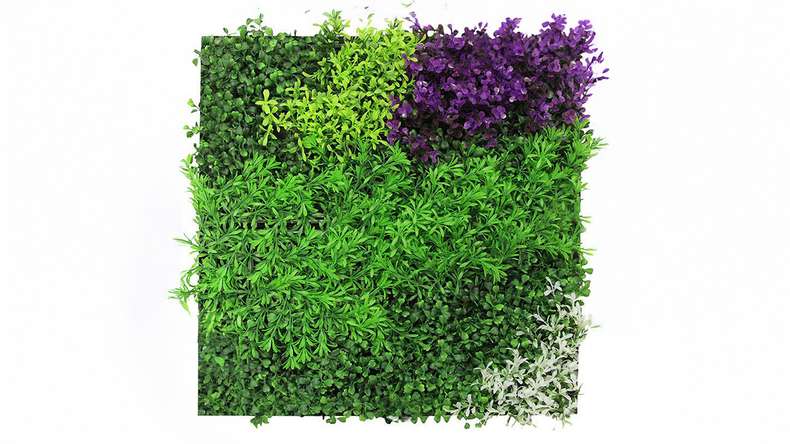 planeo Panneau acoustique - MixWall Leaf Mood Violet Mixed Flora 52 x 52 cm | Plante artificielle (PLMW-61111)