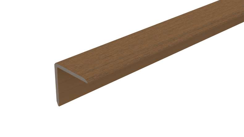 planeo LINEA - Angles intérieurs et extérieurs en WPC CoEx « Burma Teak » 2900 x 55 x 55 mm