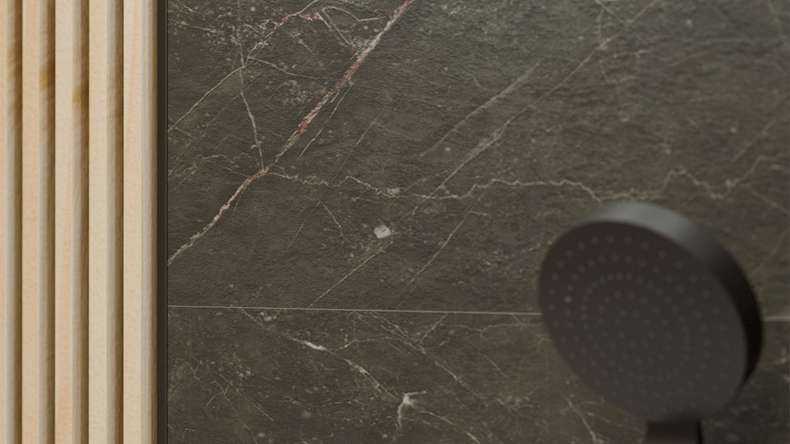 planeo Revêtement mural SPC - CeraRock Tile Black Slate 120 x 60 cm