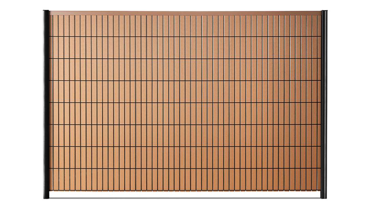 planeo Kit de bandes WPC - brun L 250 x H 123-183cm