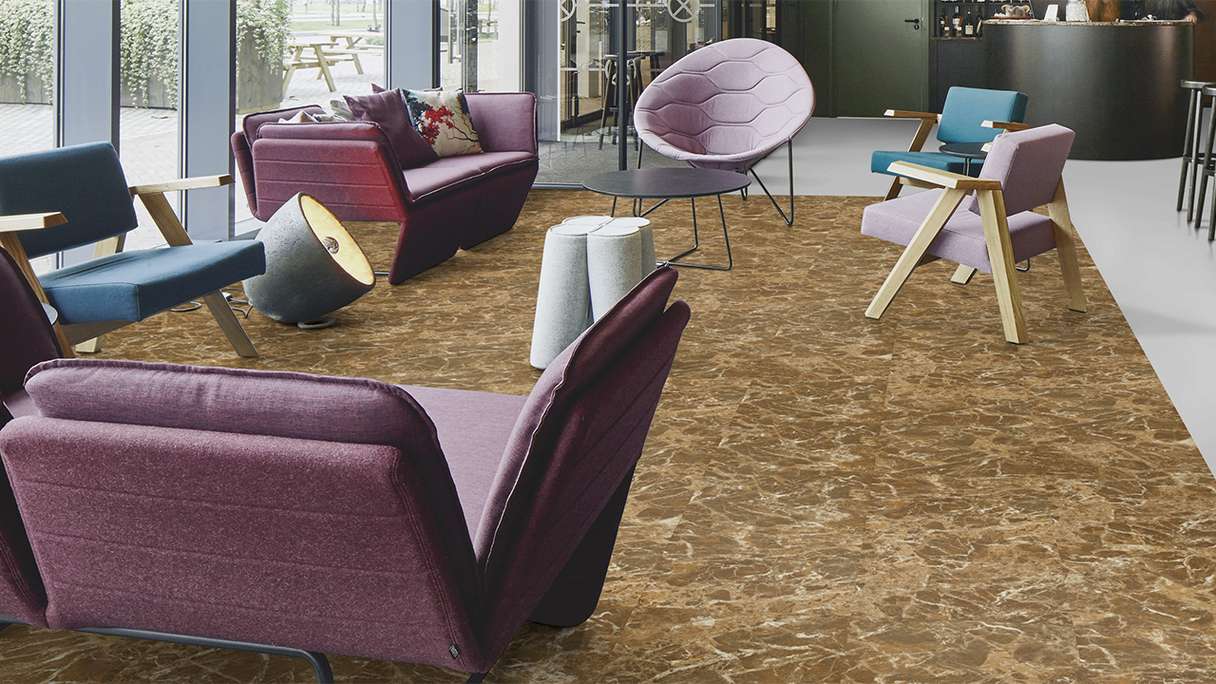 Forbo Allura Material 55 Vinyle adhésif - Ochre Marble (636782DR5_con)