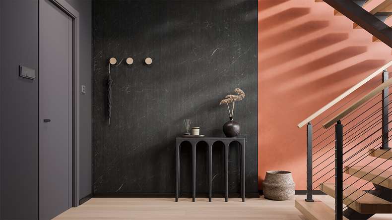 planeo Revêtement mural SPC - CeraRock Tile Stripes Black Slate 120 x 60 cm