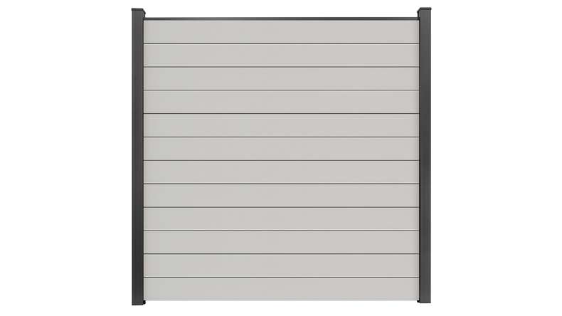 planeo Gardence Simply Small - Clôture PVC à emboîter Blanc 180 x 180 cm