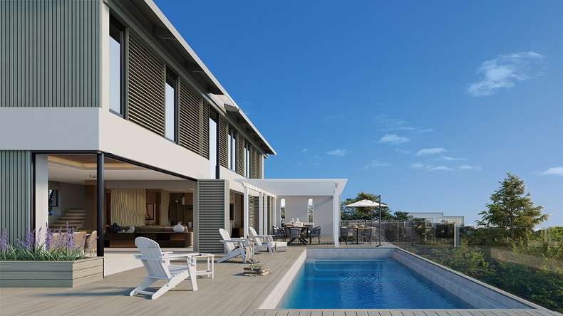 planeo LINEA Slim - Bardage de façade en WPC CoEx, gris clair, 2900 x 215 mm