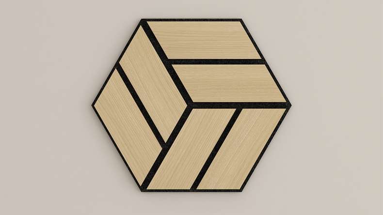 Skaben Panneau acoustique SilentWall - HexaUno New Light - 30 x 26 cm