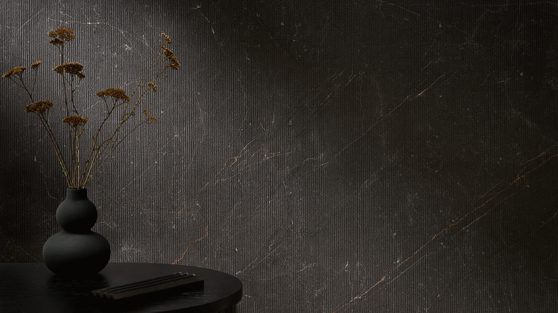 Revêtement mural SPC planeo - CeraRock Tile Stripes Black Slate XL 280 x 117,5 cm