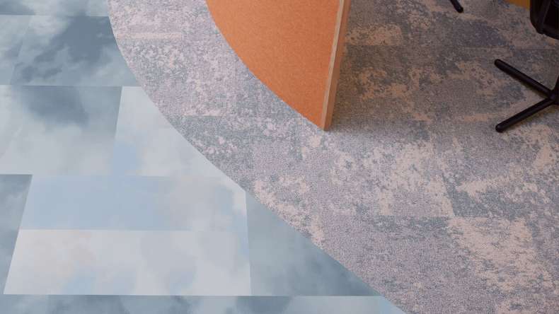 Forbo Allura Material 55 Vinyle adhésif - Blue Clouds (638749DR5_con)