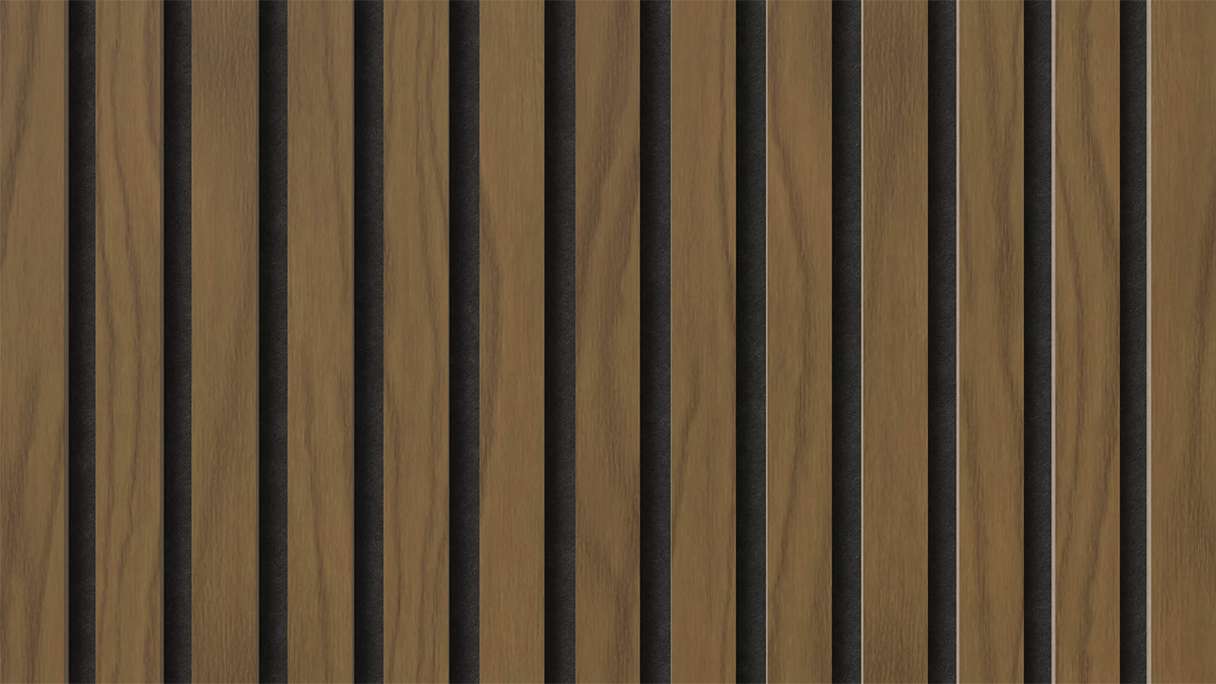 planeo Panneaux acoustiques - Noyer 2480 x 600 x 21.5 mm | ignifugé