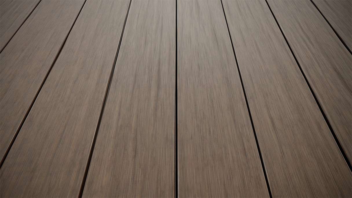 planeo AntikWood Lame de terrasse WPC massif - marron clair 3m vieilli à l'ancienne