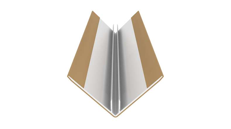 planeo LINEA - Profilé d'angle extérieur en aluminium CoEx, couleur sable, 3000 x 66 x 66 mm