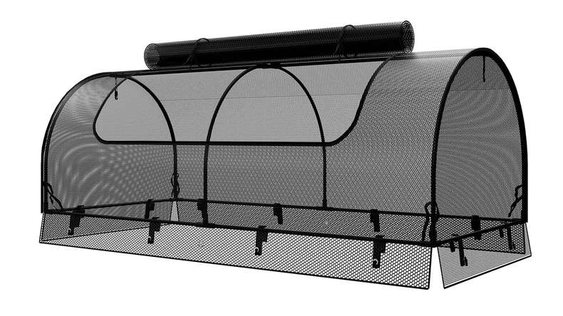 planeo Rehausse pour plate-bande surélevée Filet - noir 149.9 x 69.4 x 62 cm