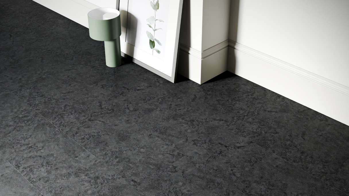 planeo rigide Sol PVC clipsable - SolutionX 2in1 Anthracite | Isolation phonique intégrée (ECF-0026)