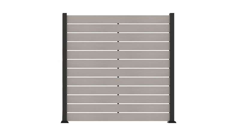 planeo Vario - Clôture à emboîter WPC coEX Carré Beige 177 x 180 cm