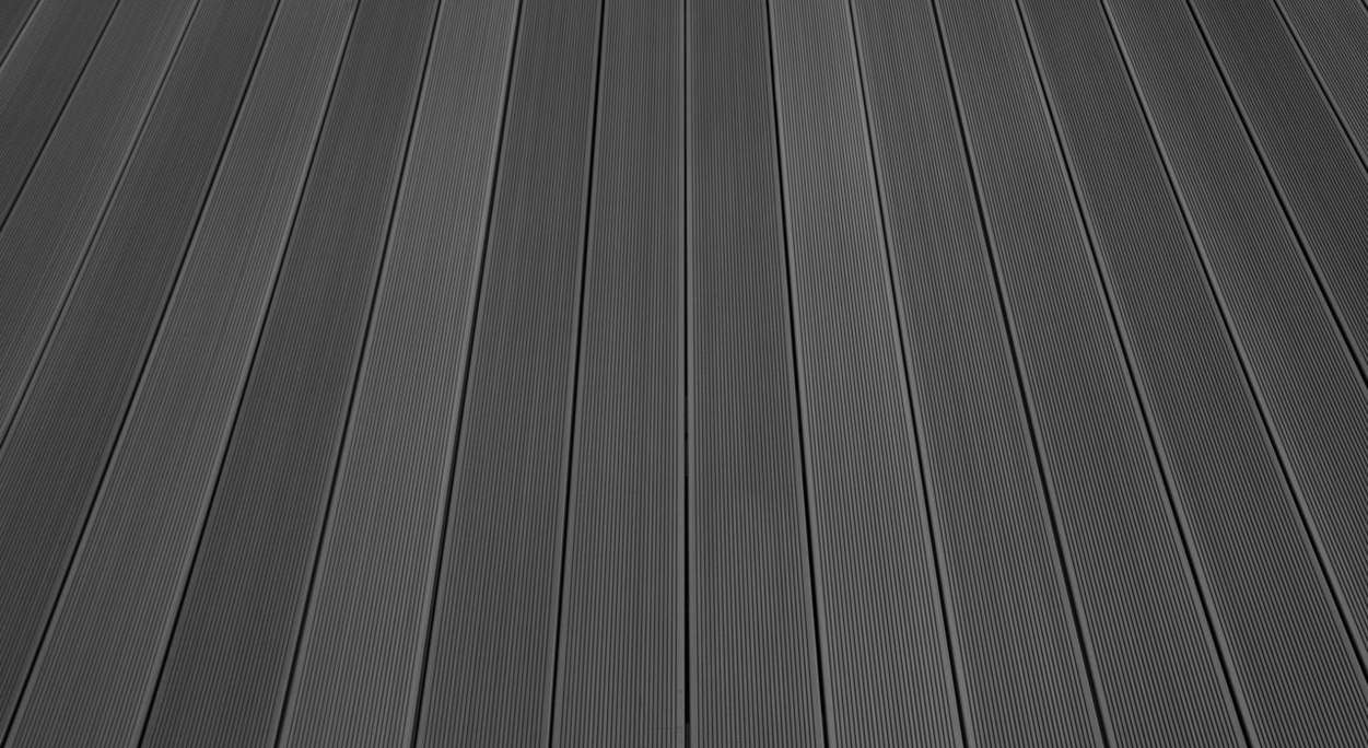 TitanWood Kit complet - 3m lame massive rainurée structure gris foncé 30,4m² compris UK alu