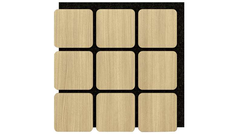 Skaben Panneau acoustique SilentWall - Carré Chêne Naturel Clair - 60 x 58,5 cm