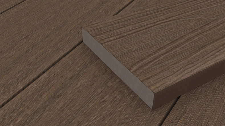 planeo UNIDeck - Lame de terrasse en WPC CoEx, couleur Ipe brun, 3 m - texturée/brossée lisse