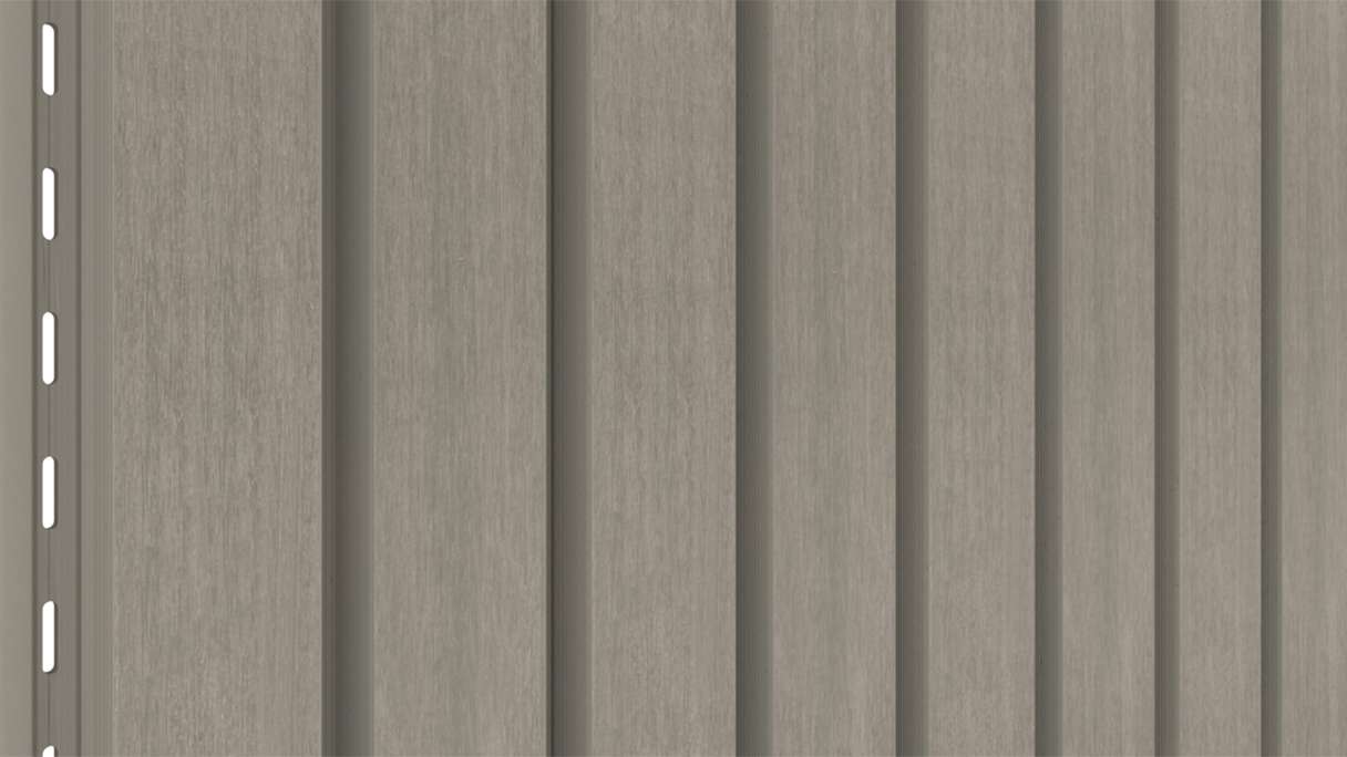 planeo LINEA Wide - Bardage de façade en WPC CoEx, gris clair, 2900 x 181 mm