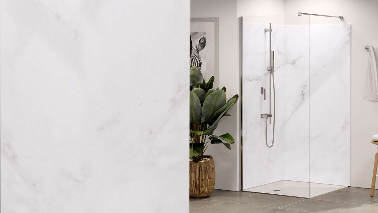 planeo Wallboard - Marble Grey-White Matt - différents formats