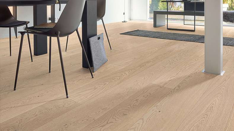 MEISTER Sol en bois - Natureflex HD 100 Chêne animé blanc crème 20014 | Apparence authentique (500139-2200210-20014)
