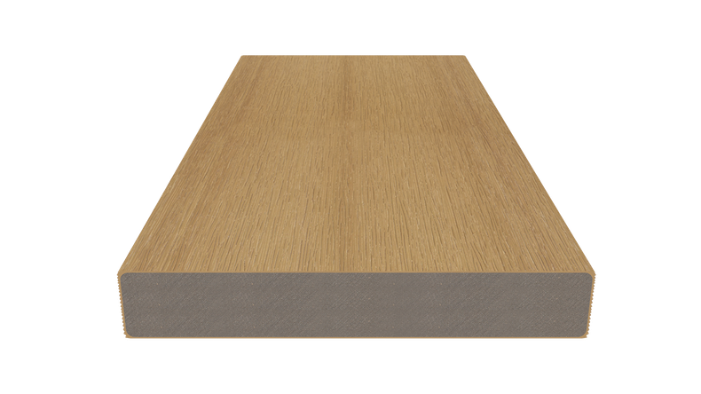 planeo UNIDeck - Lame de terrasse en WPC CoEx, couleur sable, 3 m - texturée/brossée lisse