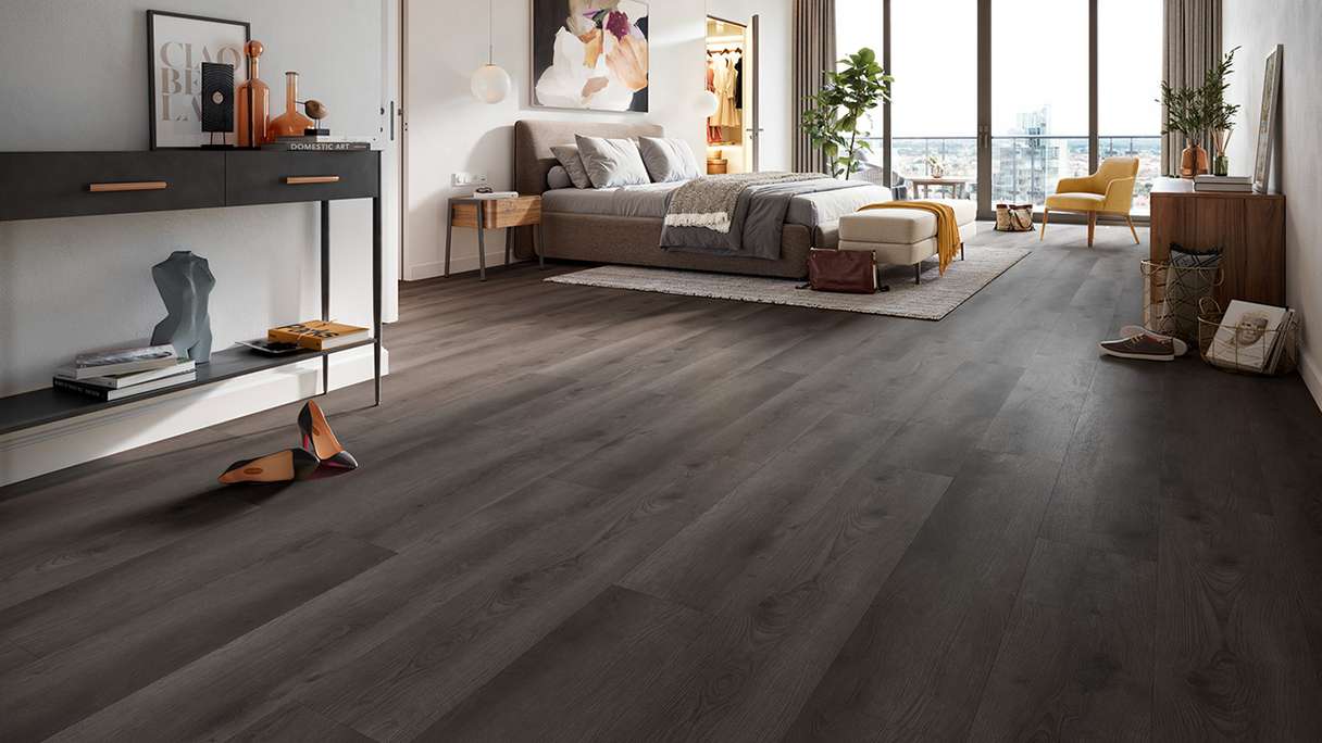 planeo Vinyle à clic rigide - HOMEtec Pro 50 IXPE Shadow Oak | Isolation phonique intégrée (RP-E50-7)