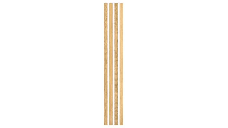 Skaben Panneau acoustique SilentWall Easy-Sticks - Chêne brun clair - 250 x 3,45 cm