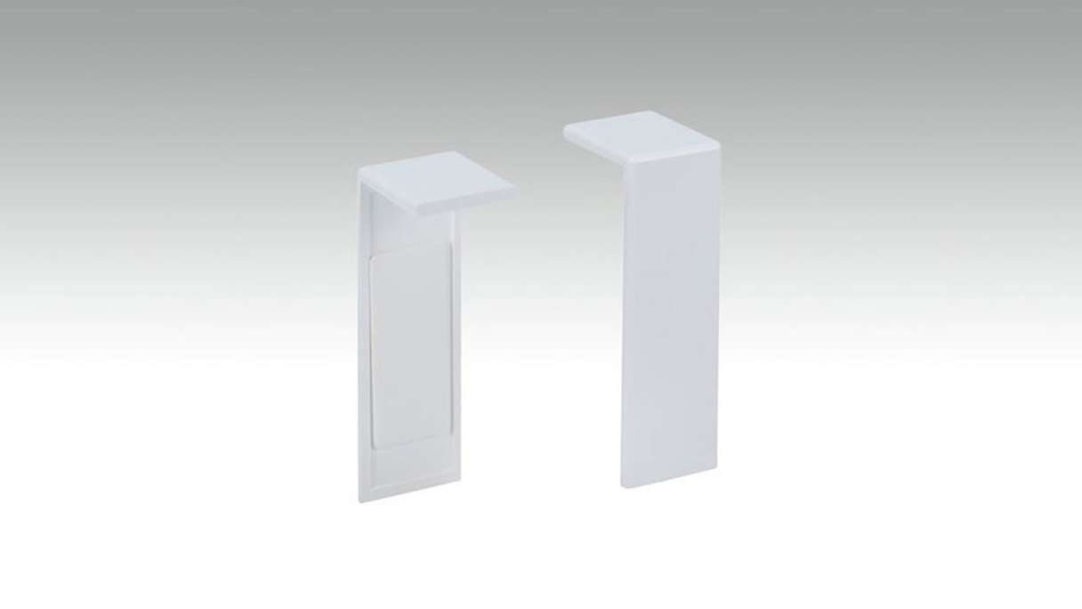 Pièce de jonction autocollante pour plinthe F100201M Modern White 18 x 50 mm - 2pcs.