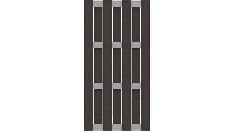 planeo Gardence Premade - Clôture composite Vertical Anthracite 84,3 x 180 cm