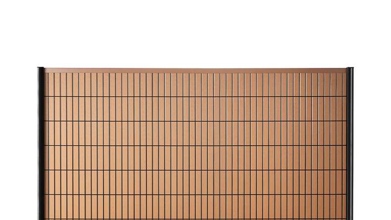 planeo Kit de bandes WPC - brun L 250 x H 123 cm