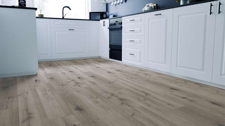 SKAVA rigide Sol PVC clipsable - Home Grey Oak | isolation phonique intégrée (LO-1090)