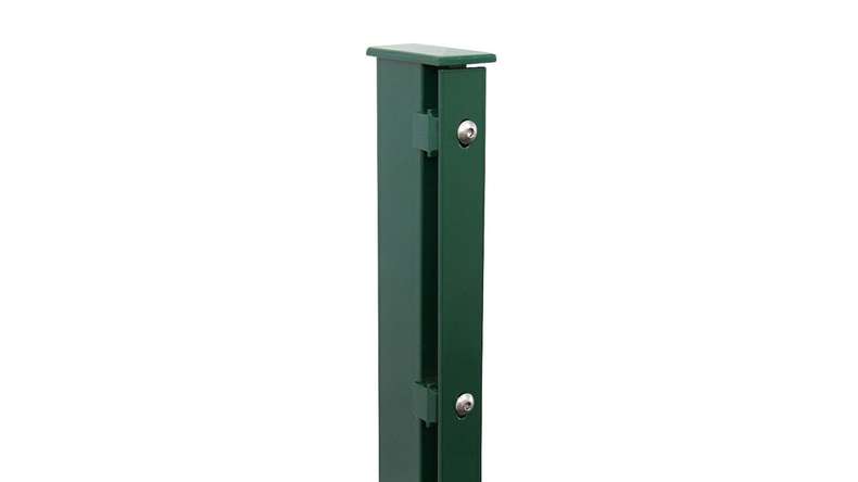 Poteau de clôture de type FB vert mousse pour clôture à double maille