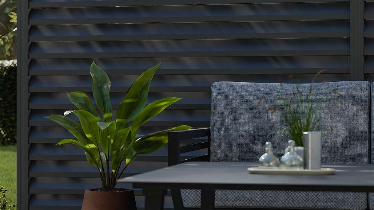 planeo Gardence Metallic Rhombus - Clôture de jardin en aluminium Carré Anthracite | DB703