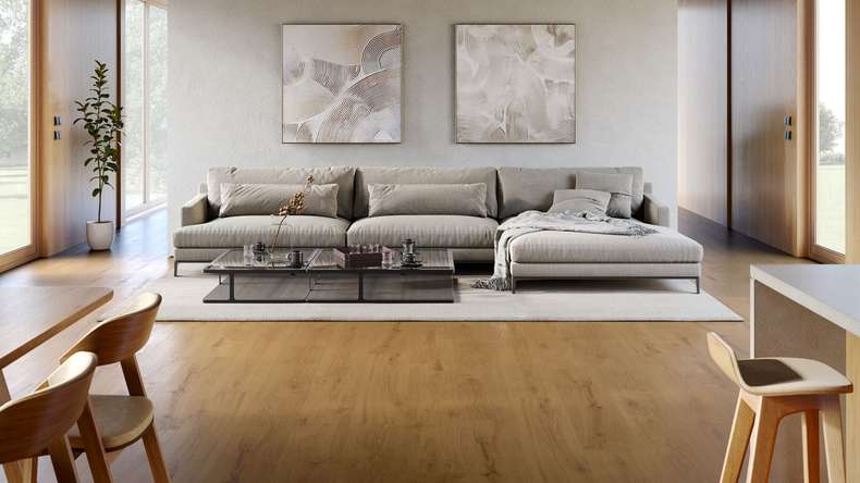 planeo Vinyle à coller - Objet Woodline Chêne Classic | Grain synchronisé (PLDD2570-ECL)
