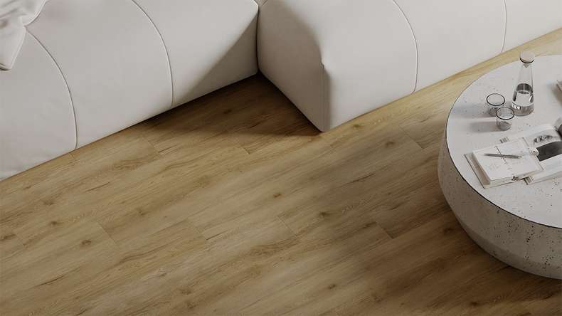 planeo Vinyle à clic rigide - HOMEtec Pro 50 IXPE Ivory Natural Oak | Isolation phonique intégrée (RP-G50-6)