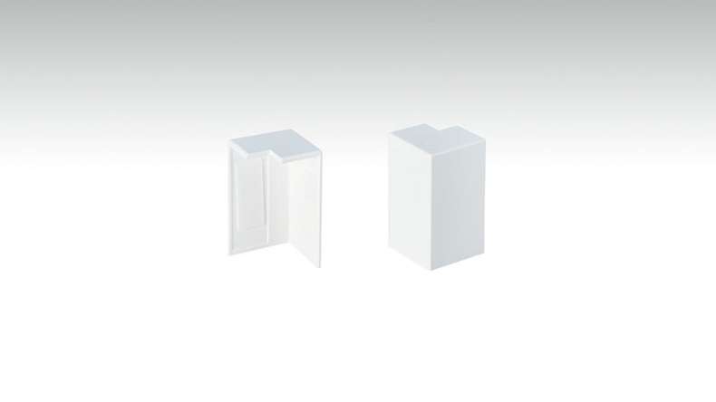 Coins extérieurs auto-adhésifs pour plinthe F100201M Modern White 18 x 50 mm - 2pcs.