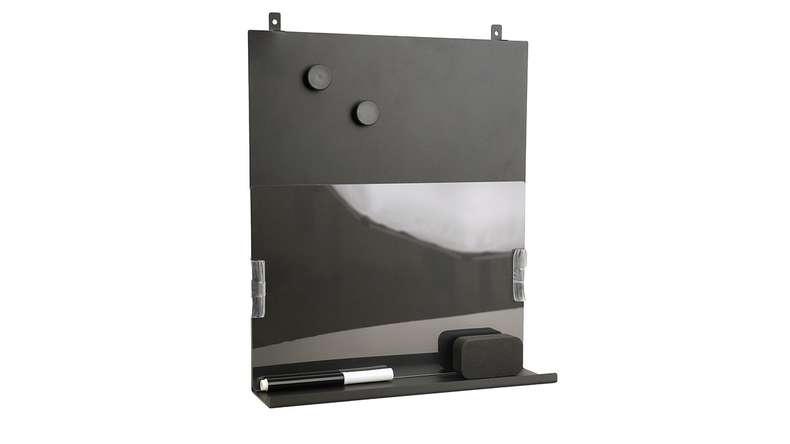 planeo Tableau magnétique avec tablette - noir incl. 2 aimants