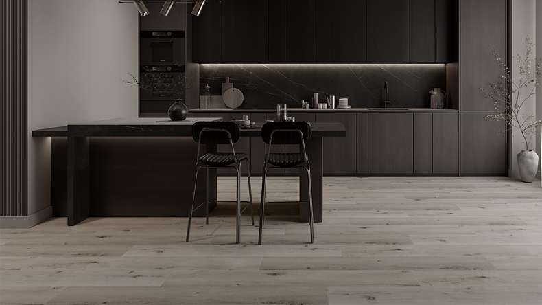 planeo WPC Sol PVC clipsable - PUREtec MAX 70 EIR Light Grey Oak | Isolation phonique intégrée (RP-A50-5)